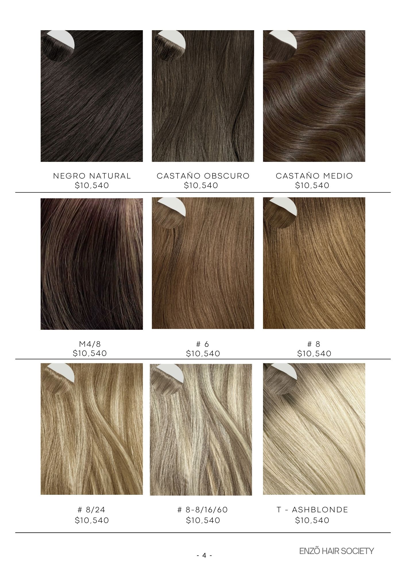 Catálogo de Pelucas Enzo Hair Society