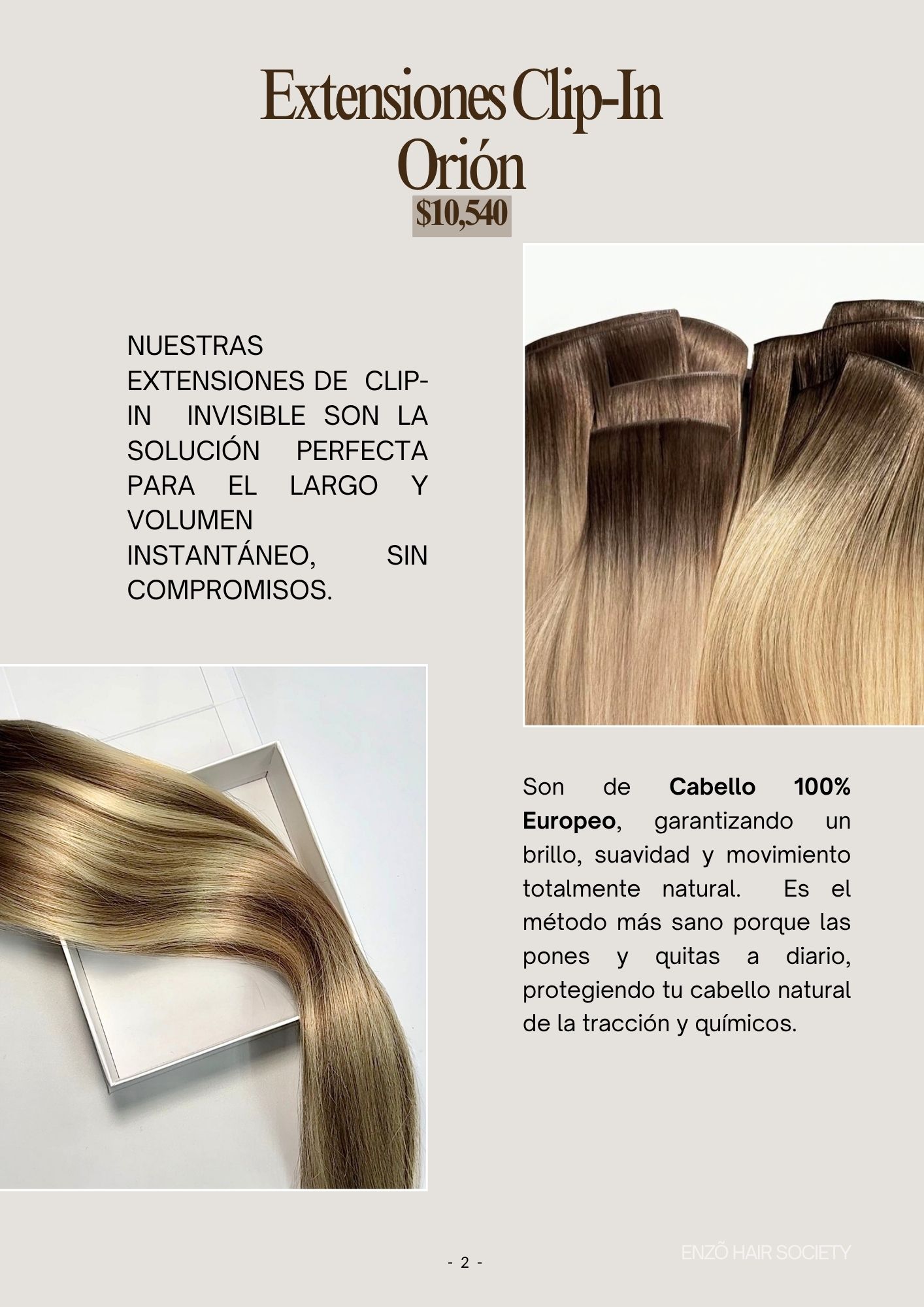 Catálogo de Pelucas Enzo Hair Society