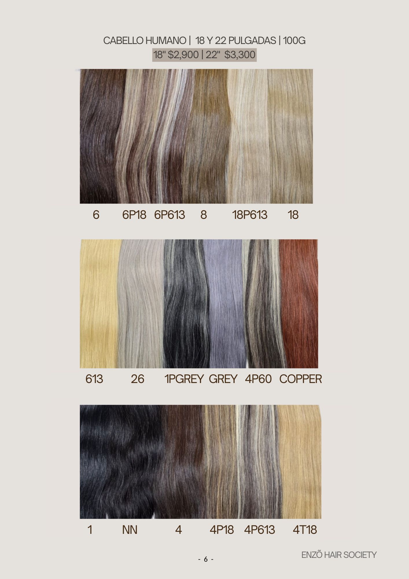 Catálogo de Pelucas Enzo Hair Society