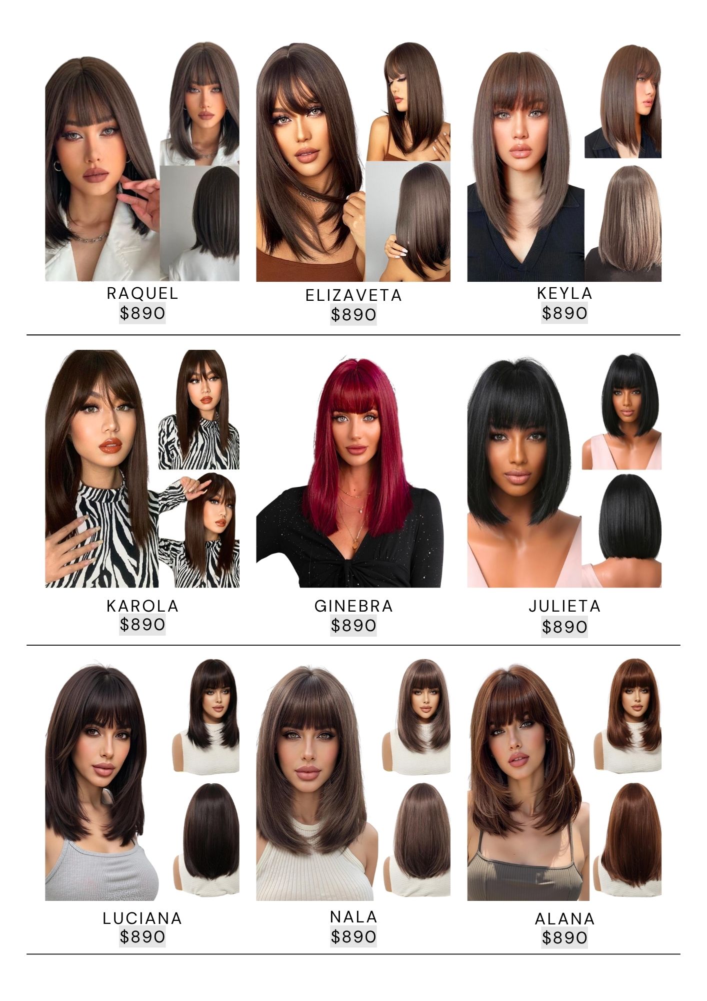 Catálogo de Pelucas Enzo Hair Society