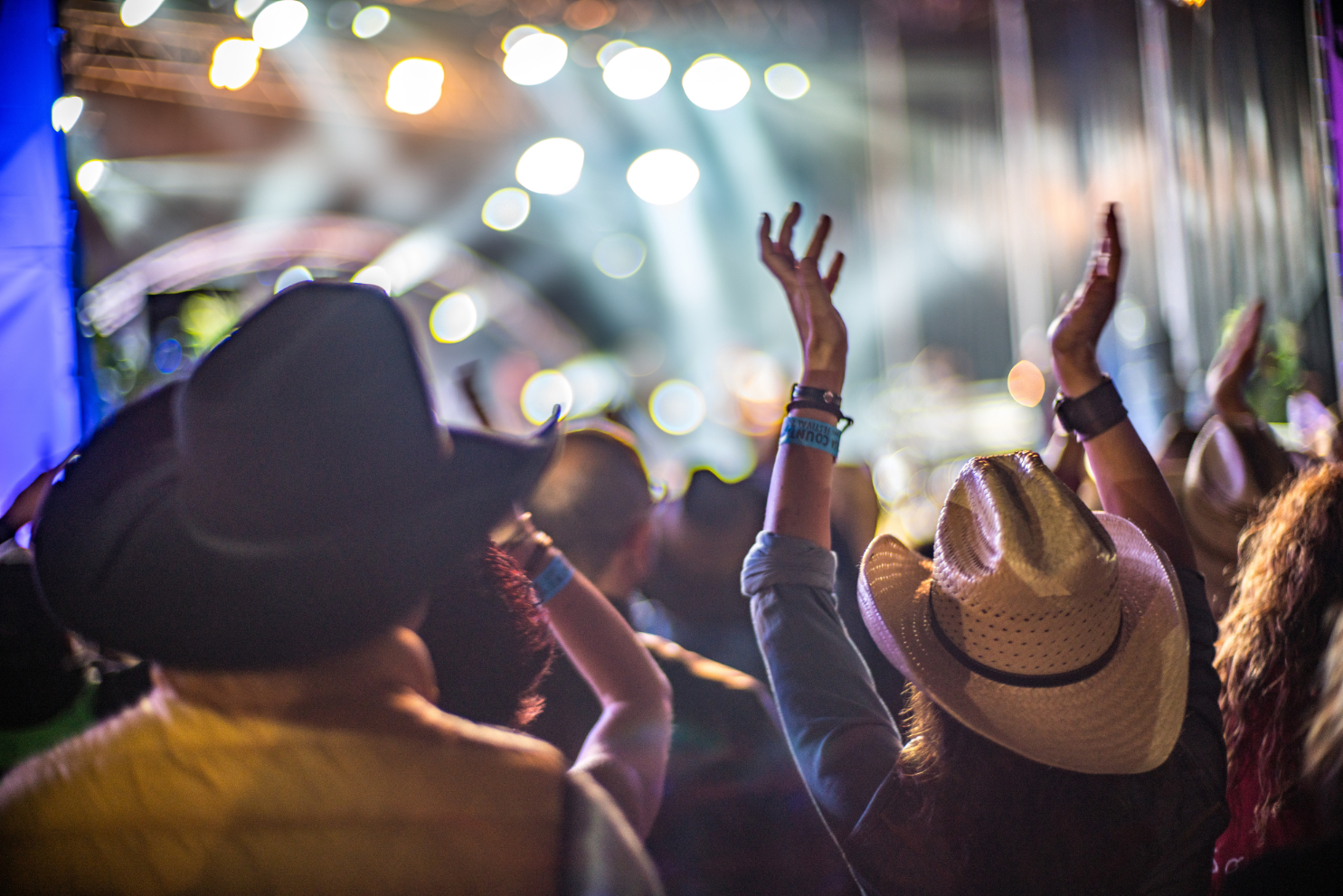 watching live country music stock image