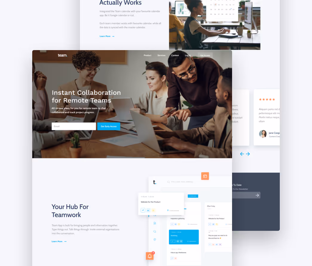 A mockup of a project