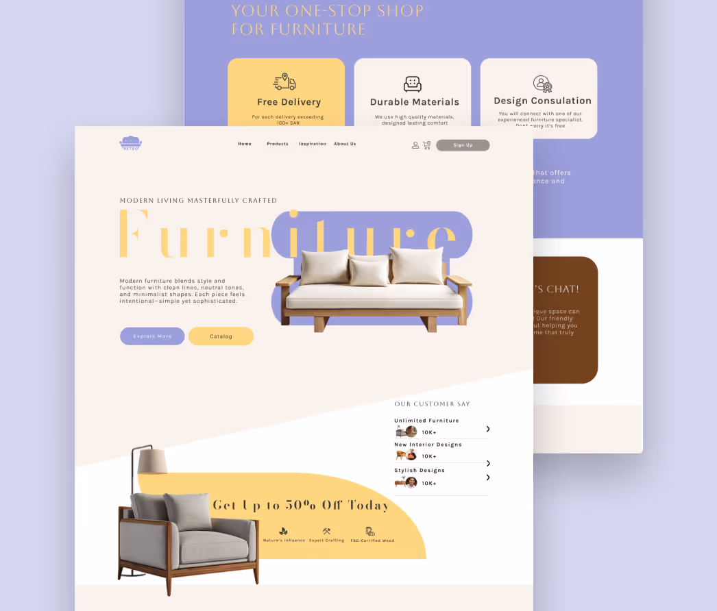 A mockup of a project
