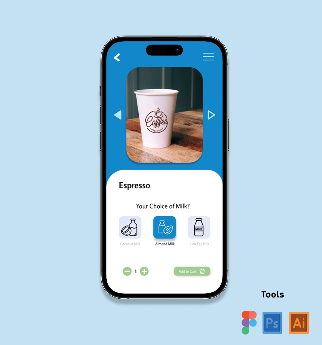 A mockup of a project