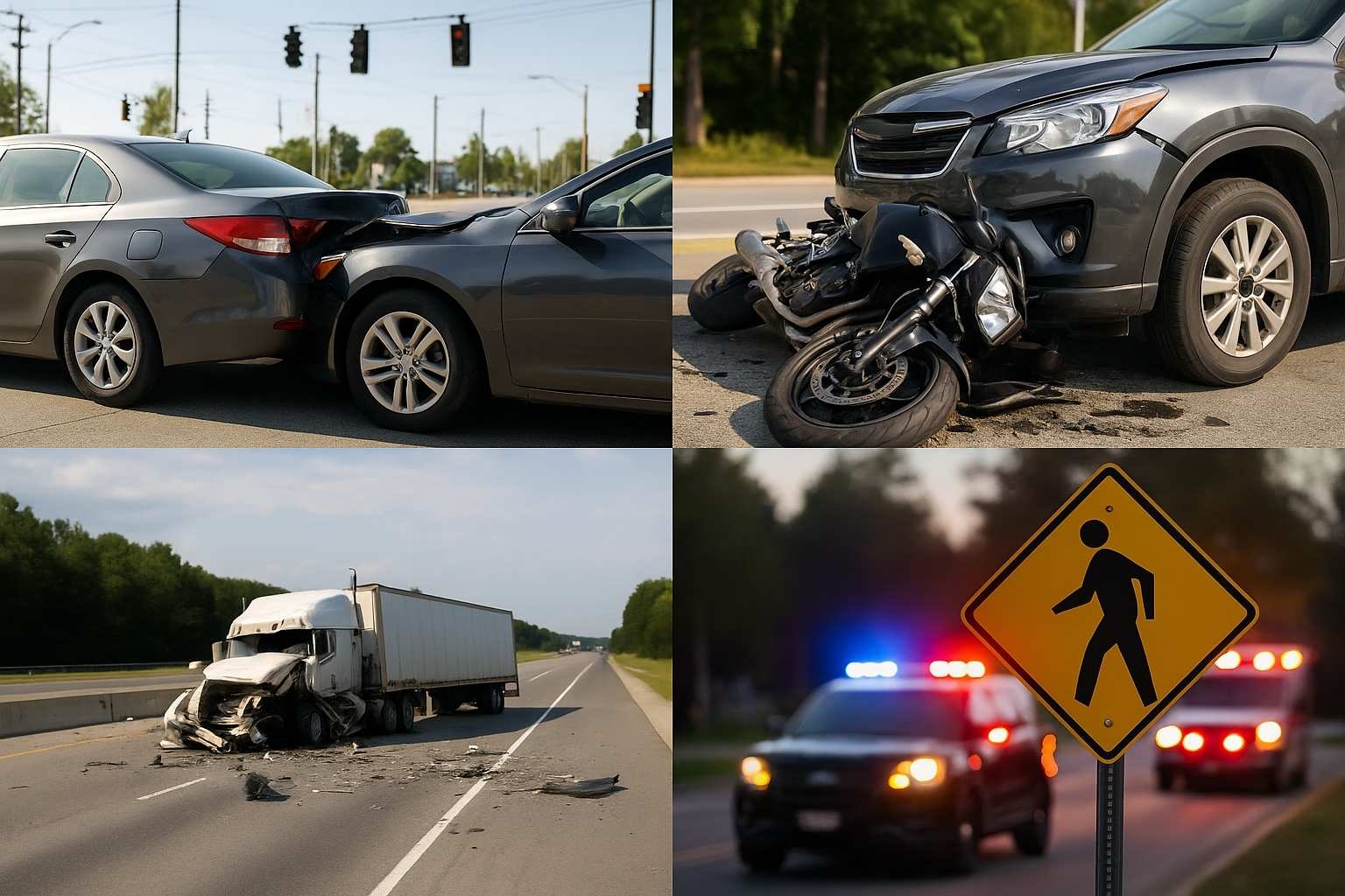 Accident Scene Collage