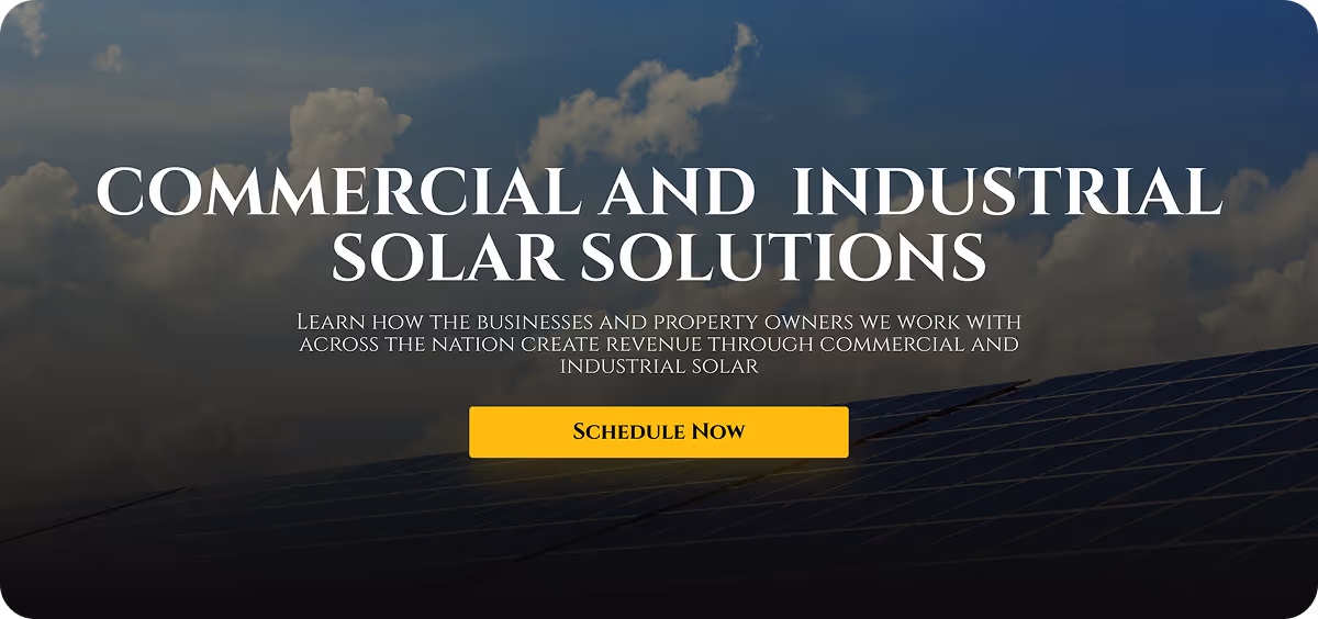 hero section of an industrial and commercial solar installation company designed by Justin Robertson