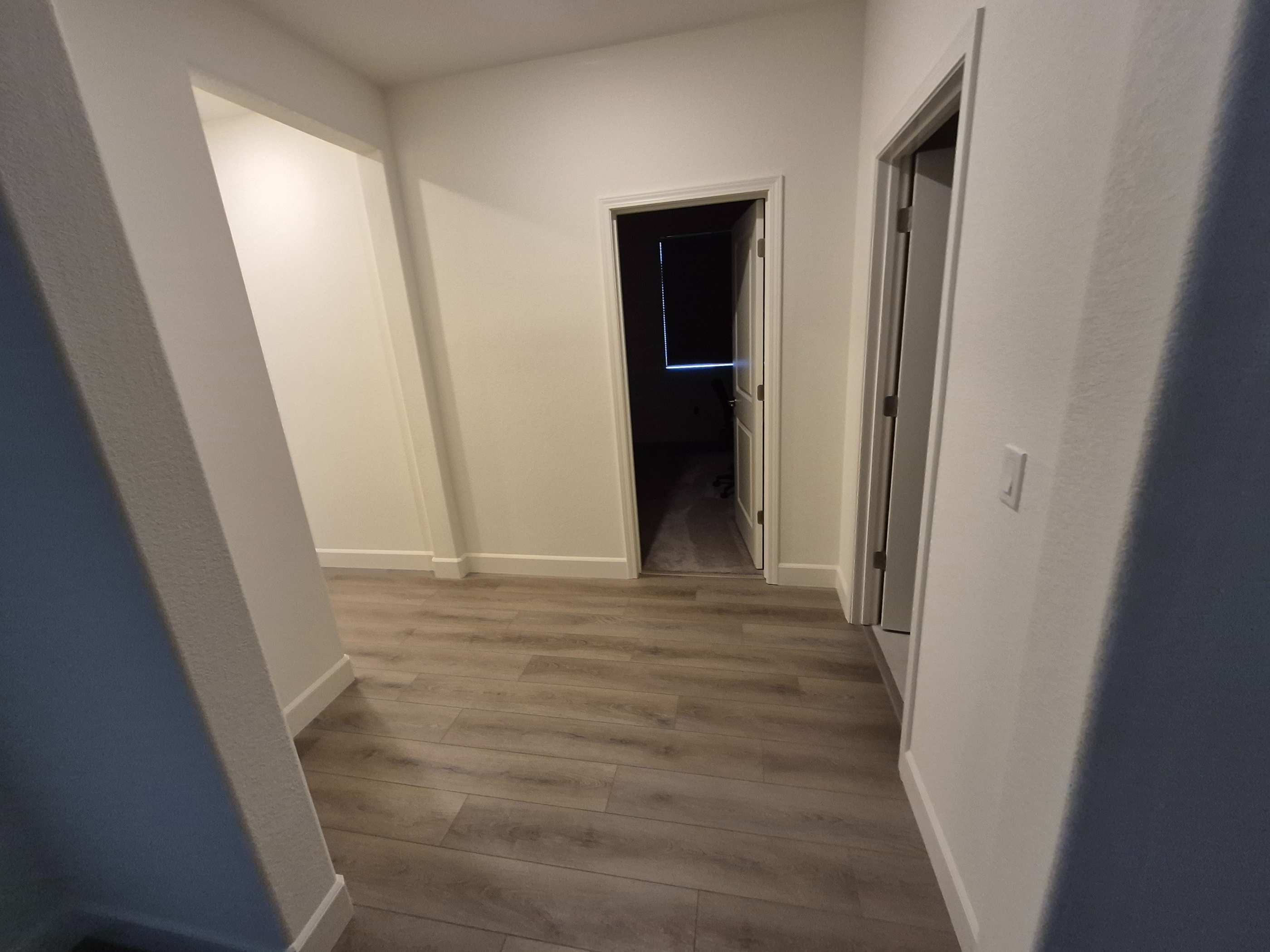 a home hallway that has just been cleaned, after residents moved out