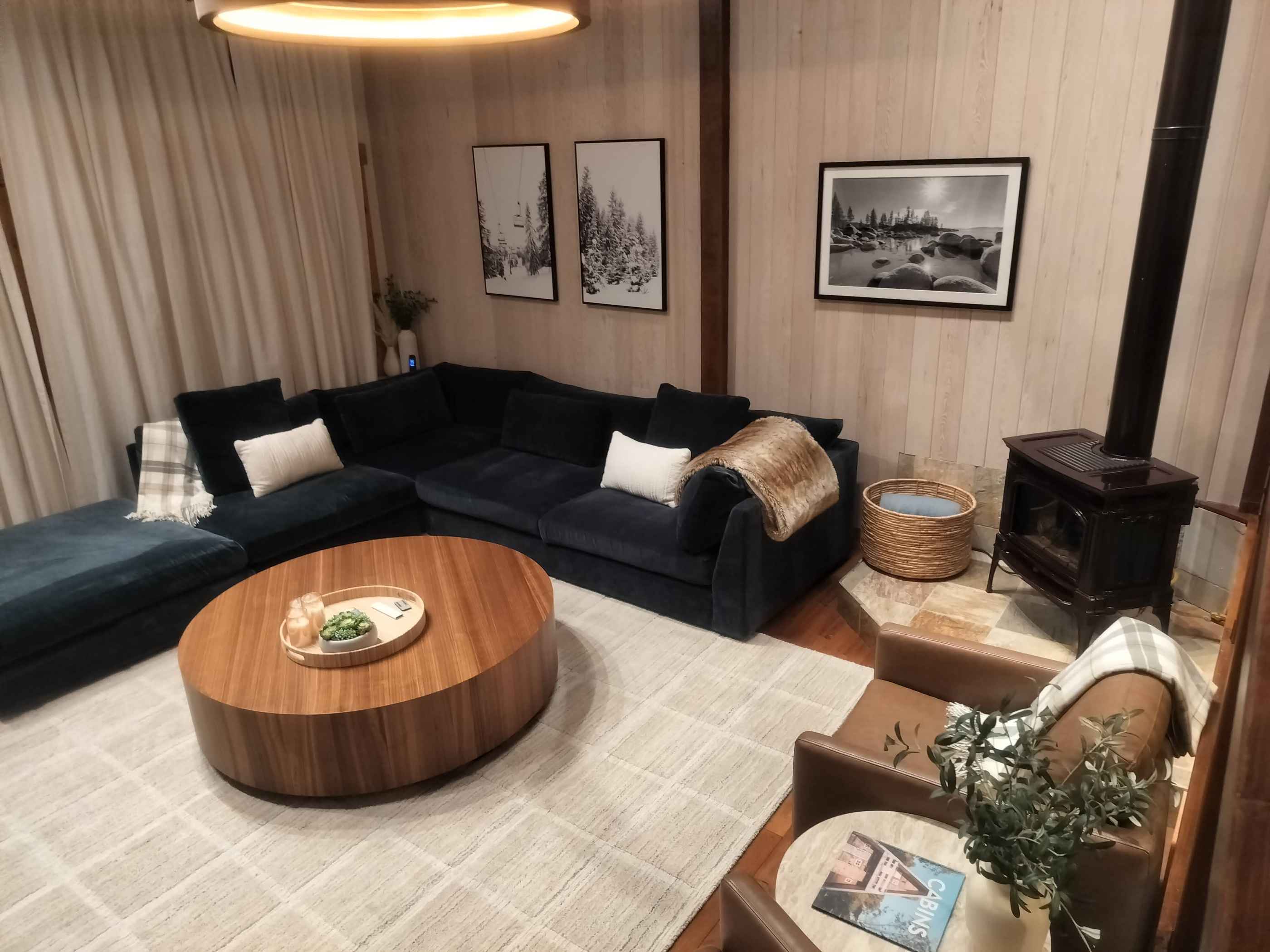 high angle of an air bnb bedroom that has just been cleaned 