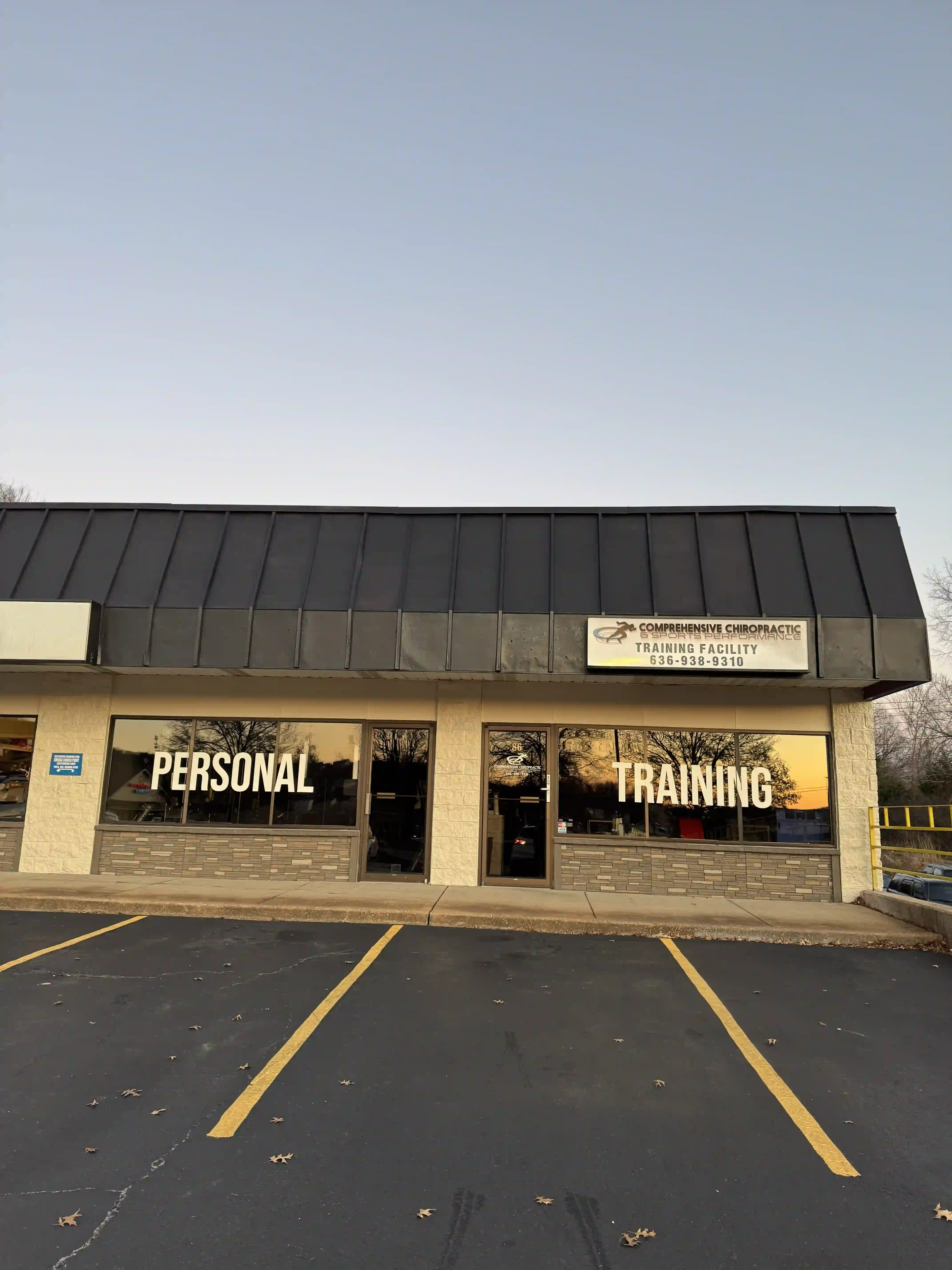 Open workout area with training stations inside Structure PF