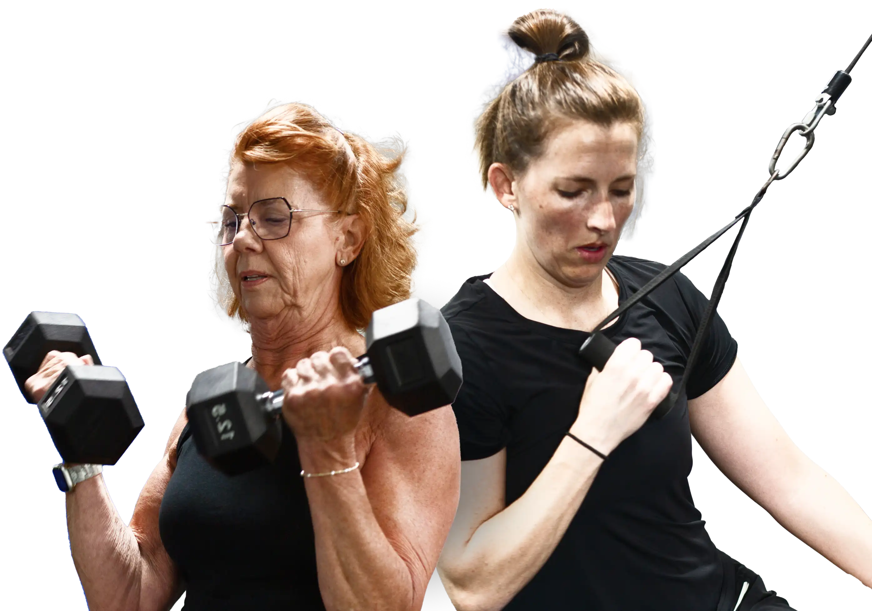 Two women going all out. Structure PF