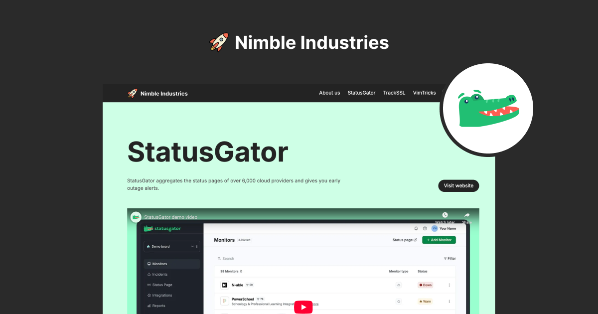 StatusGator | Unified Cloud Status Monitoring & Early Alerts