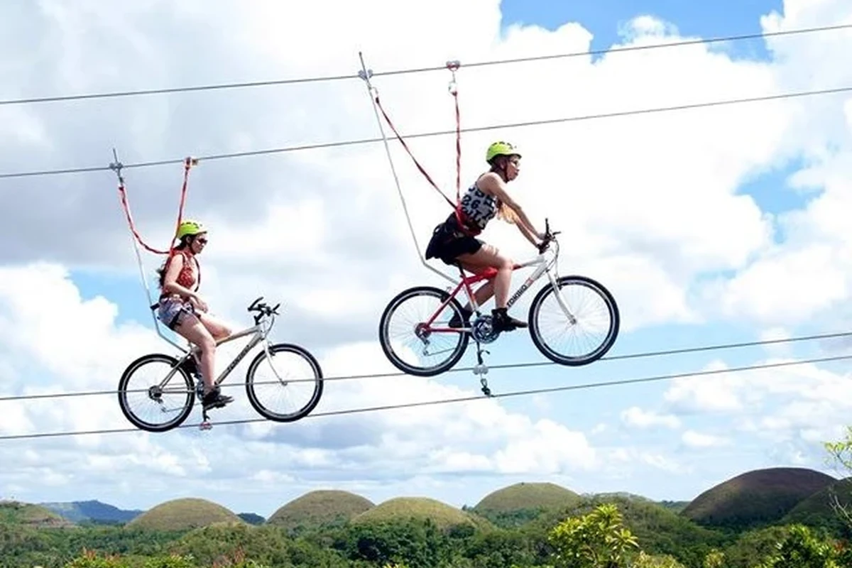 Bike Zip activity at Chocolate Hills Adventure Park in Bohol