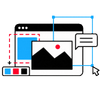 an SEO logo with movable mouse