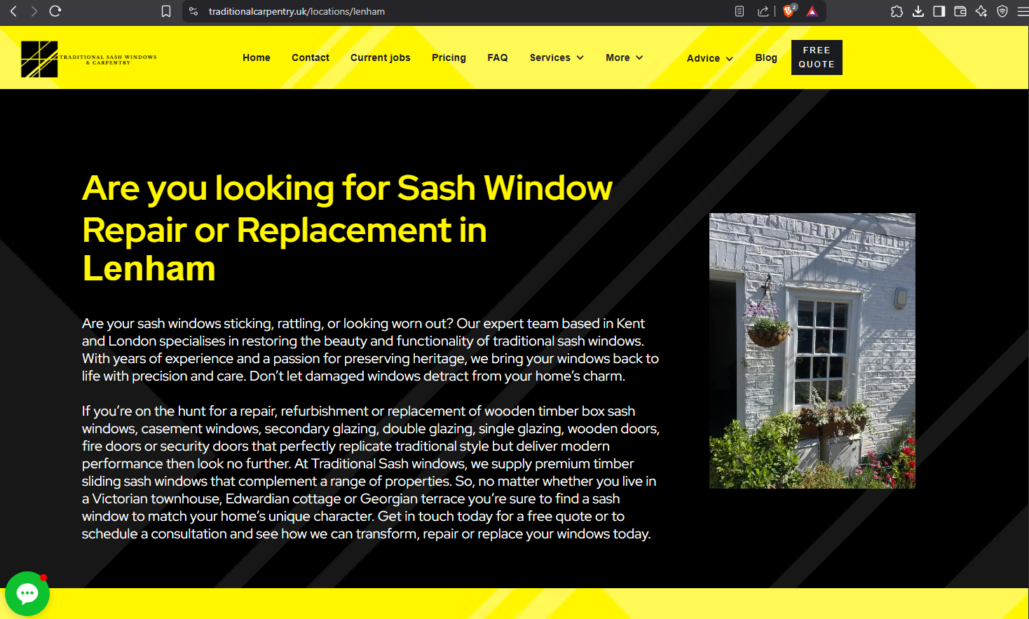 Example of landing pages