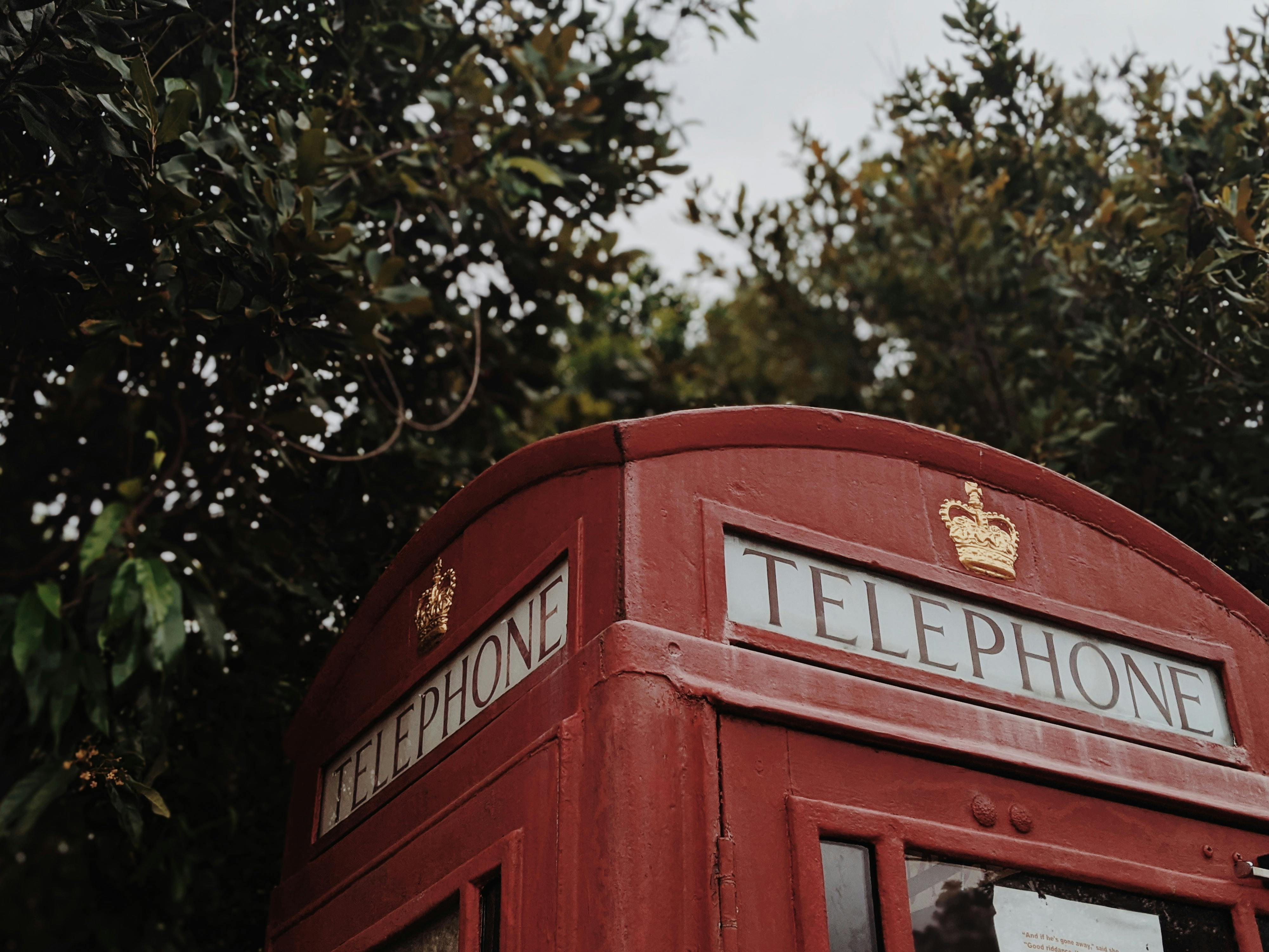 a traditional English Phone box