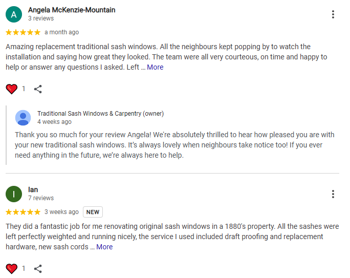 great Google reviews