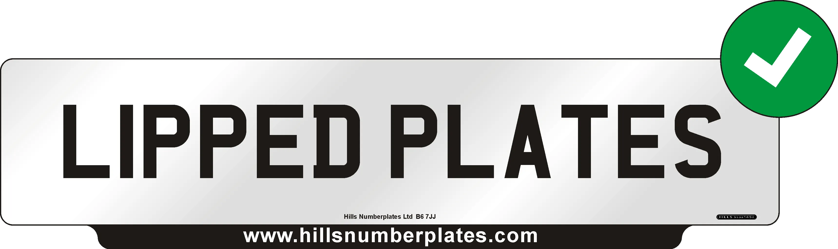 Permitted lipped number plate