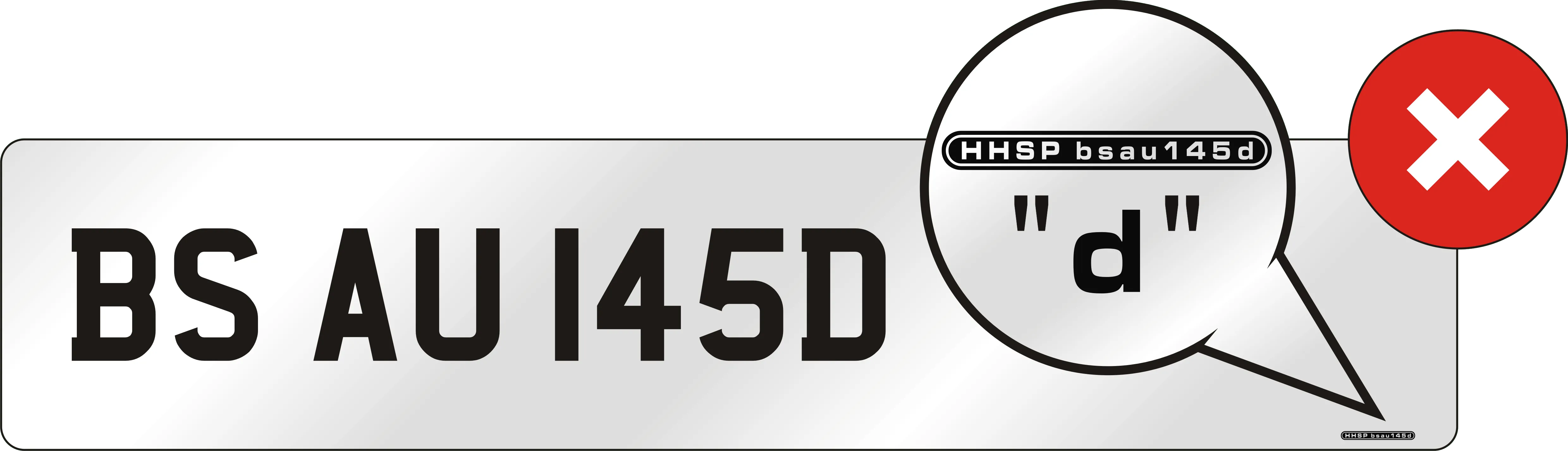 BS AU 145d number plate standard diagram