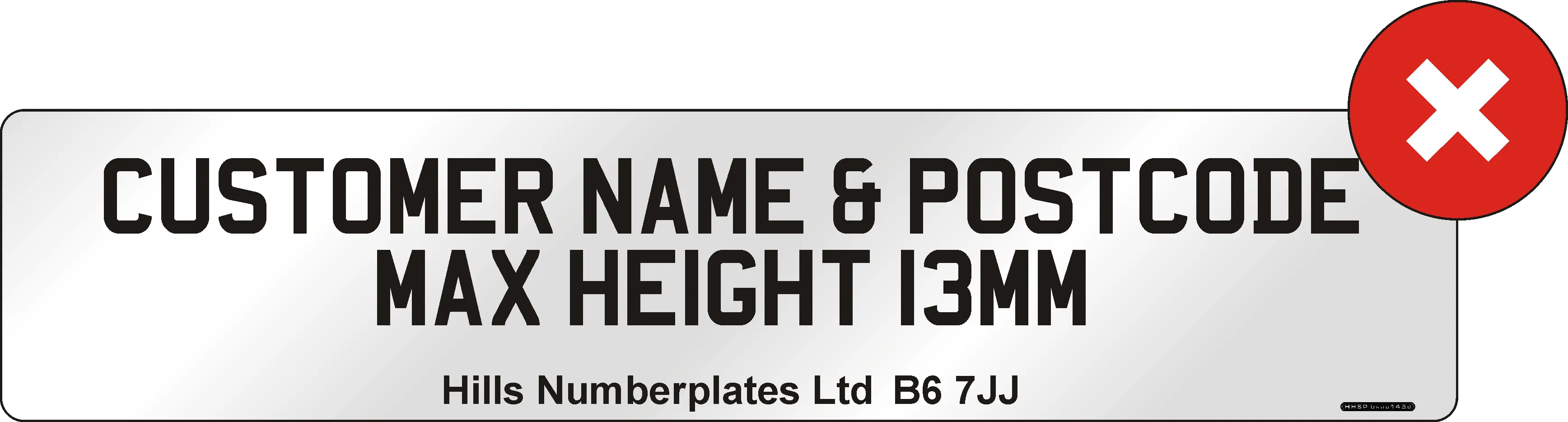 Not permitted: old trade name layout on a number plate