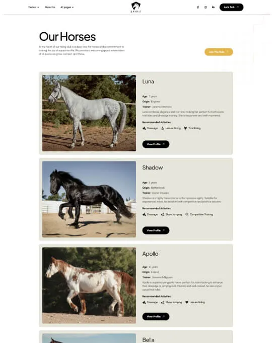 Home Pages Screenshot