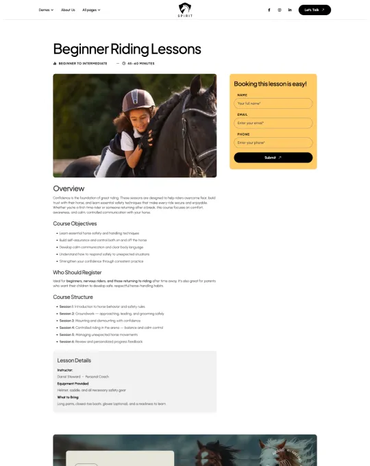 Home Pages Screenshot