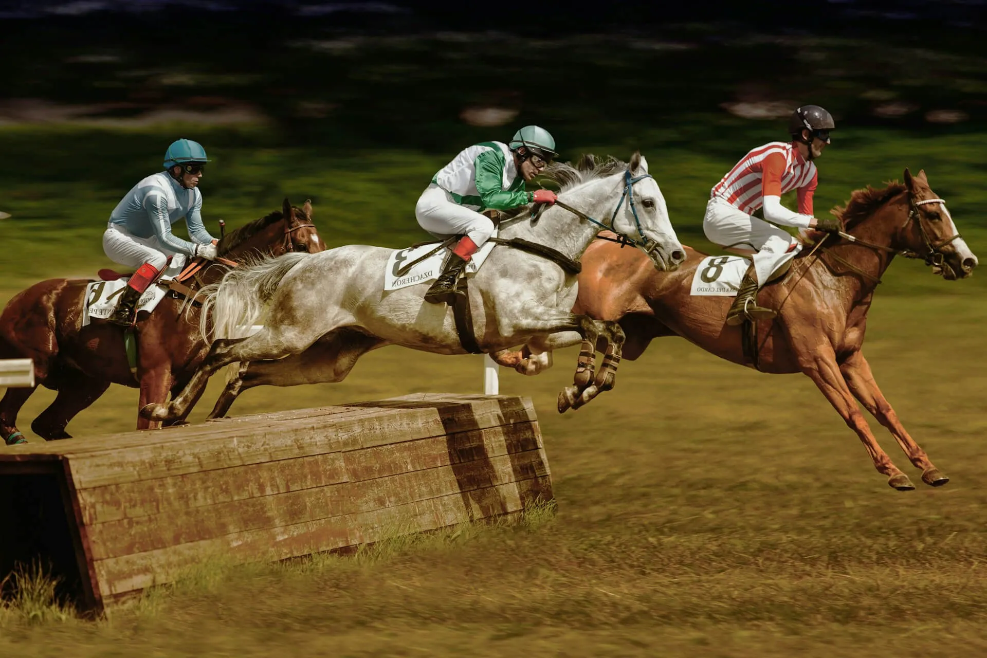 man in white shirt riding brown horse during daytime