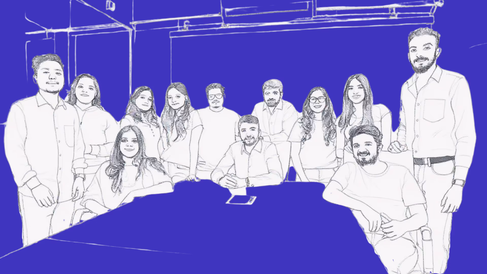 A group shot of the product team