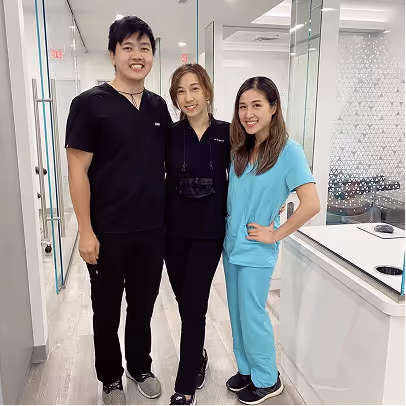 Happy patients just got treatment at at Omnia Dental Care in Chino, CA 