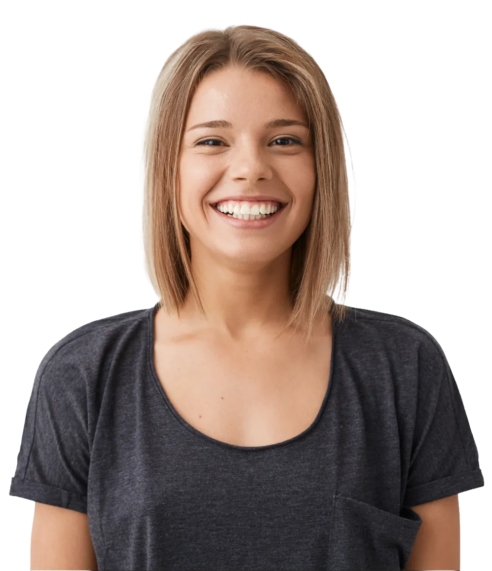 Smiling patient after general dentistry visit at Omnia Dental Care in Chino Hills CA