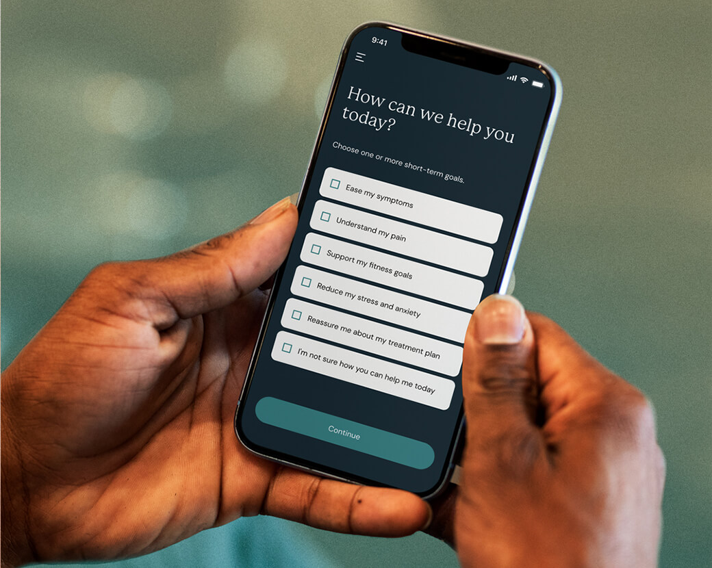 Phone displaying "How can we help you today?" 