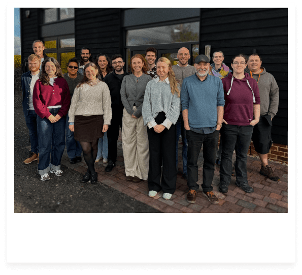 The Flok Health team with colleagues.