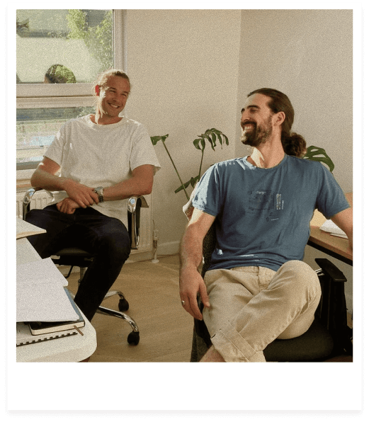 Flok Health founders in their office.