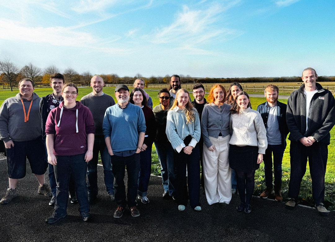 The Flok Health team standing outside the office