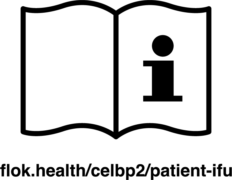 Patient information available at flok.health/celbp2/patient-ifu