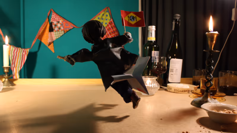 Beeld uit de stop-motionanimatie Afterparty