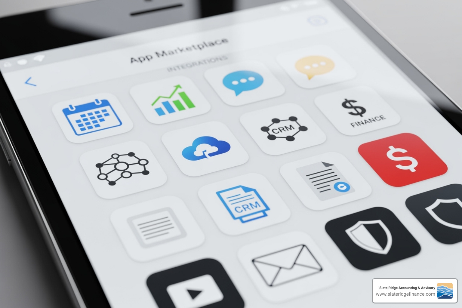 app marketplace showing various integration logos - cloud accounting services
