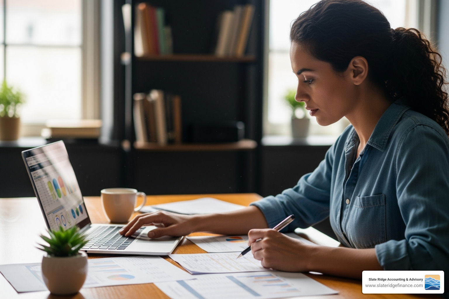 Small business owner managing finances - tips for managing small business accounts receivable and payable