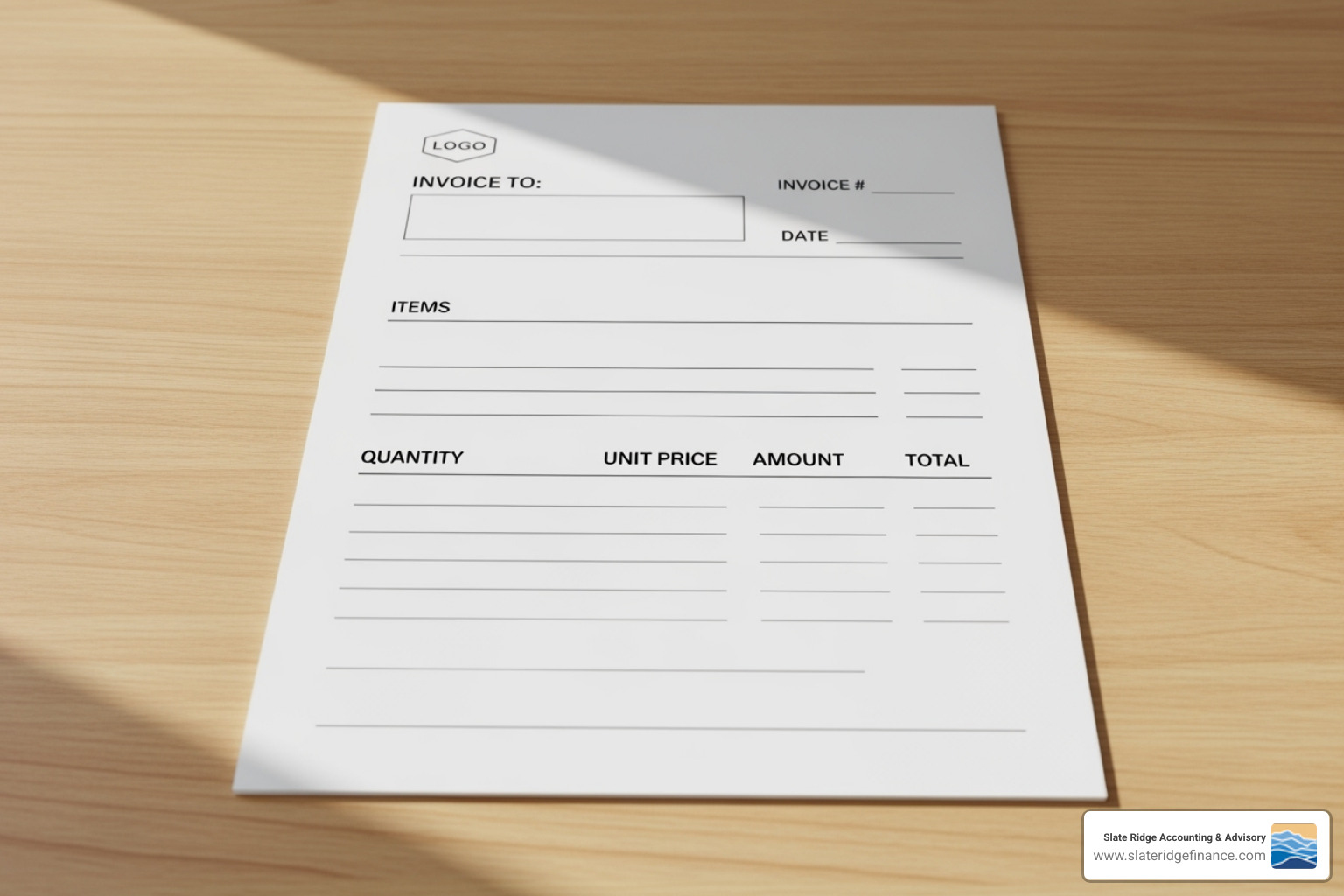 Professional, clear invoice template - tips for managing small business accounts receivable and payable