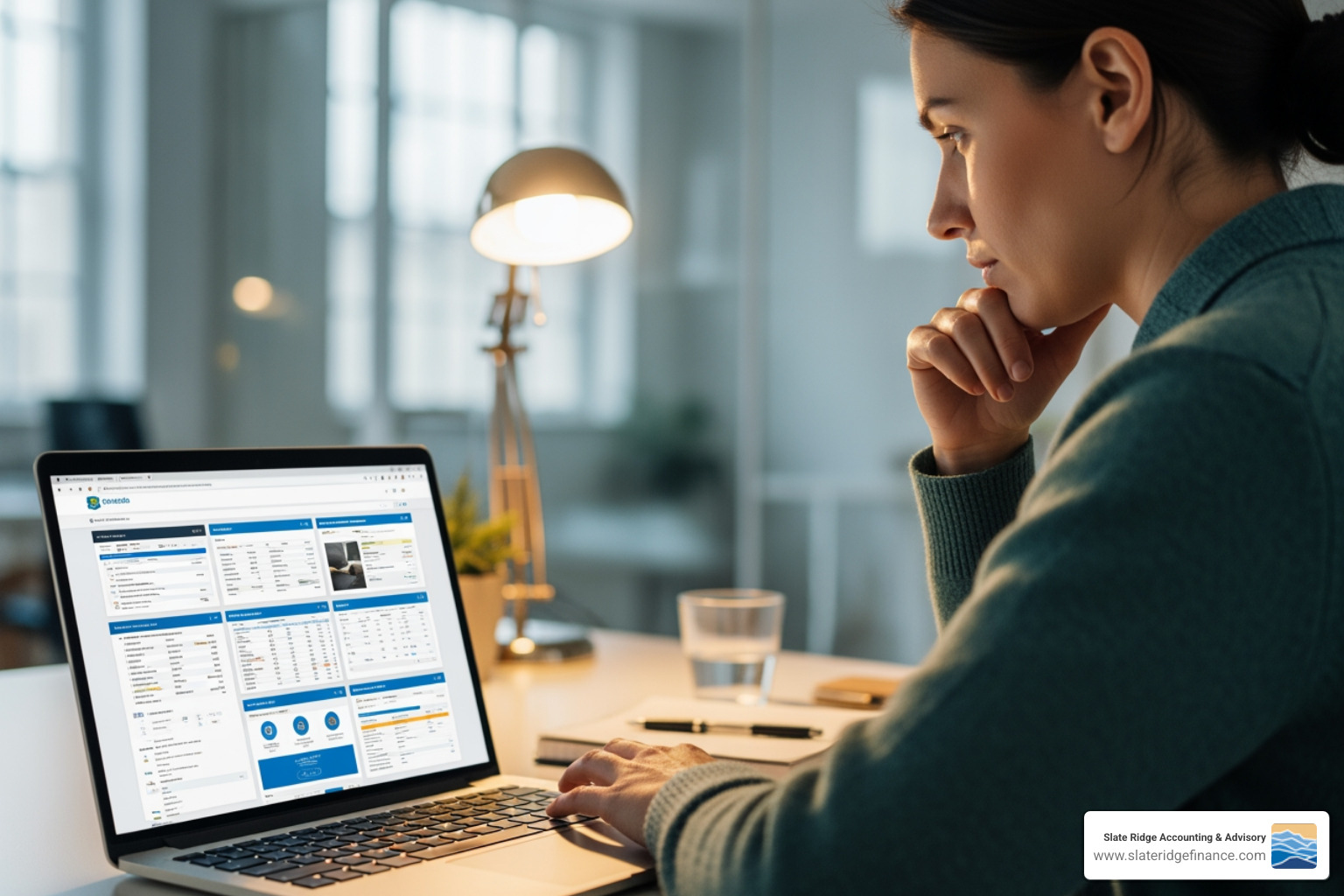 person comparing options on a laptop - online financial advisory person comparing options on a laptop - online financial advisory