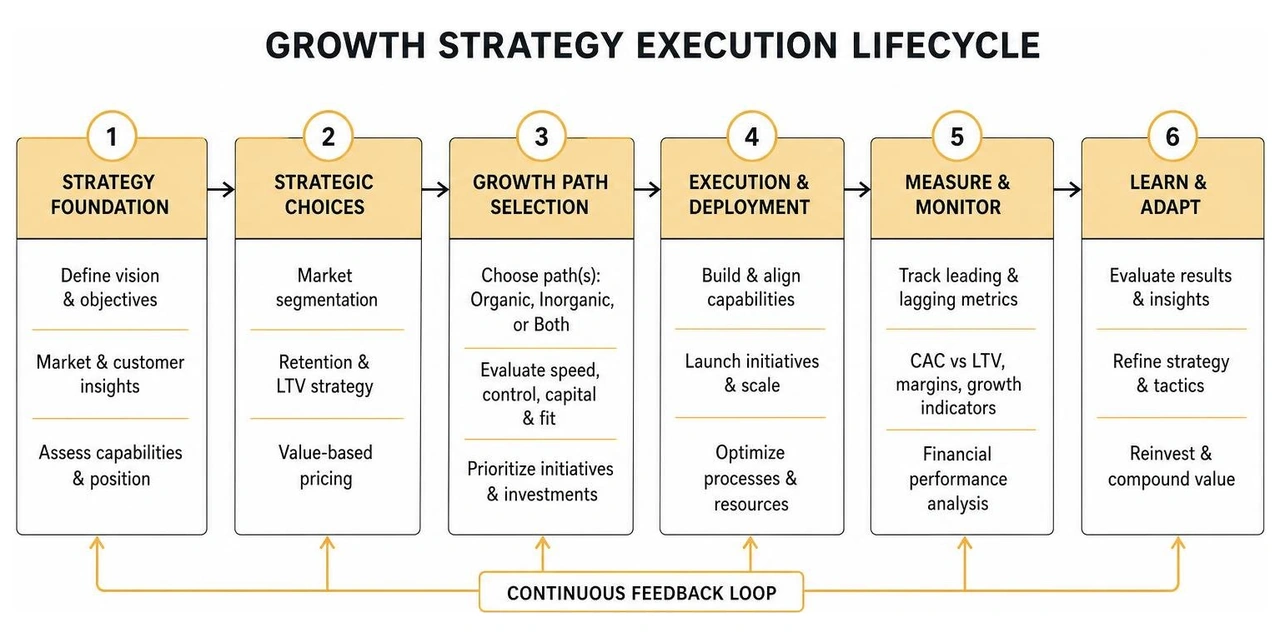 diagram of the growth strategy execution lifecycle diagram of the growth strategy execution lifecycle