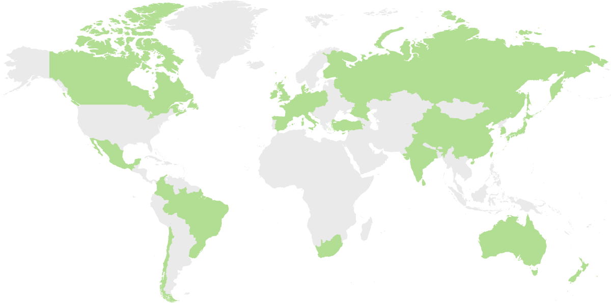 Carte de la présence d'UXalliance dans le monde