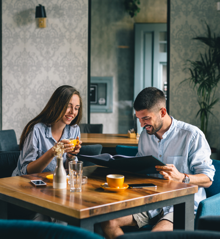 Pärchen in einem Restaurant