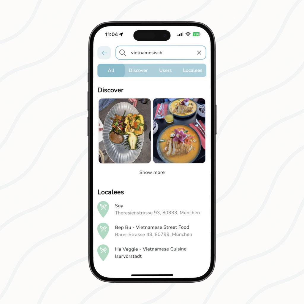 Localee Entdecken Screen