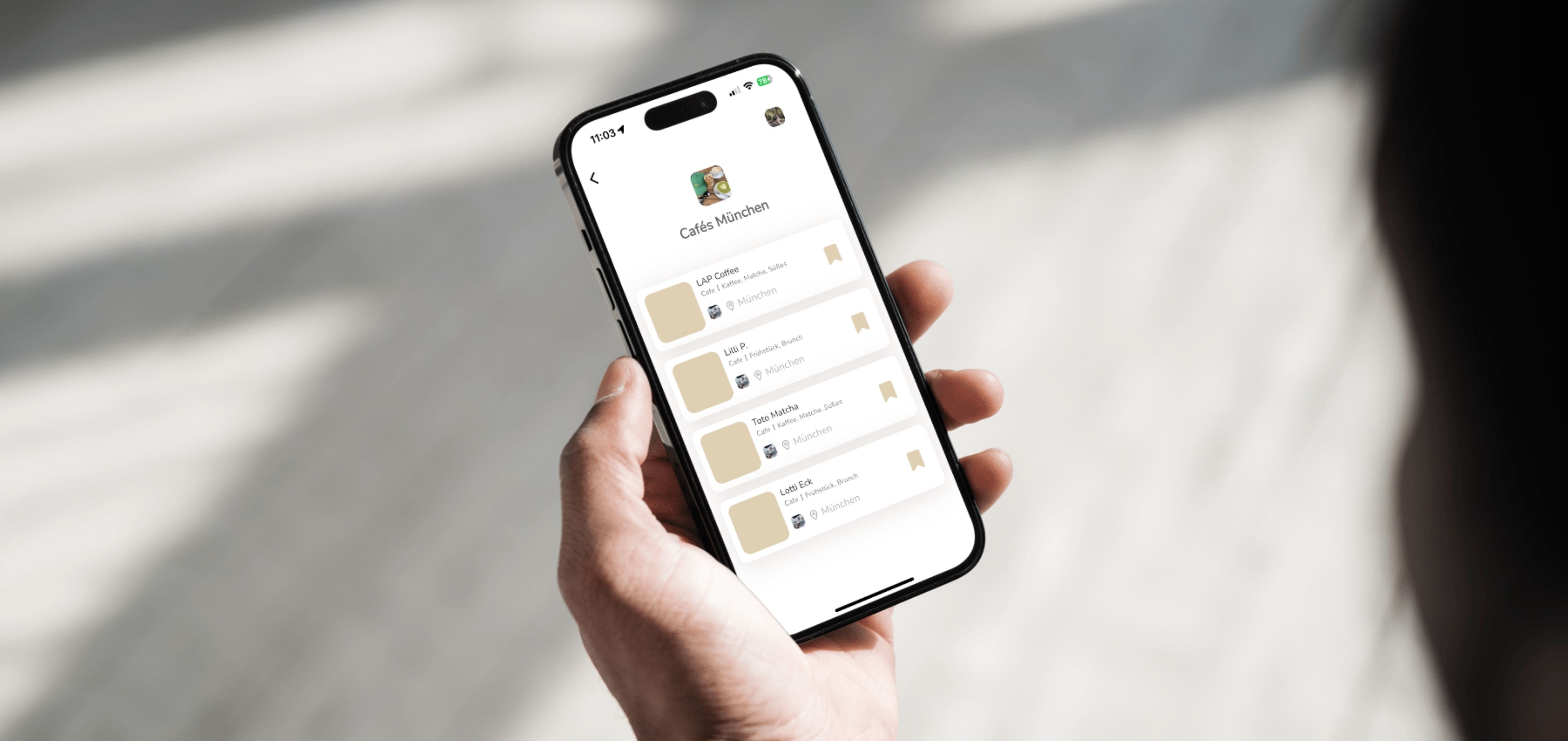 Handy mit Localee Screen