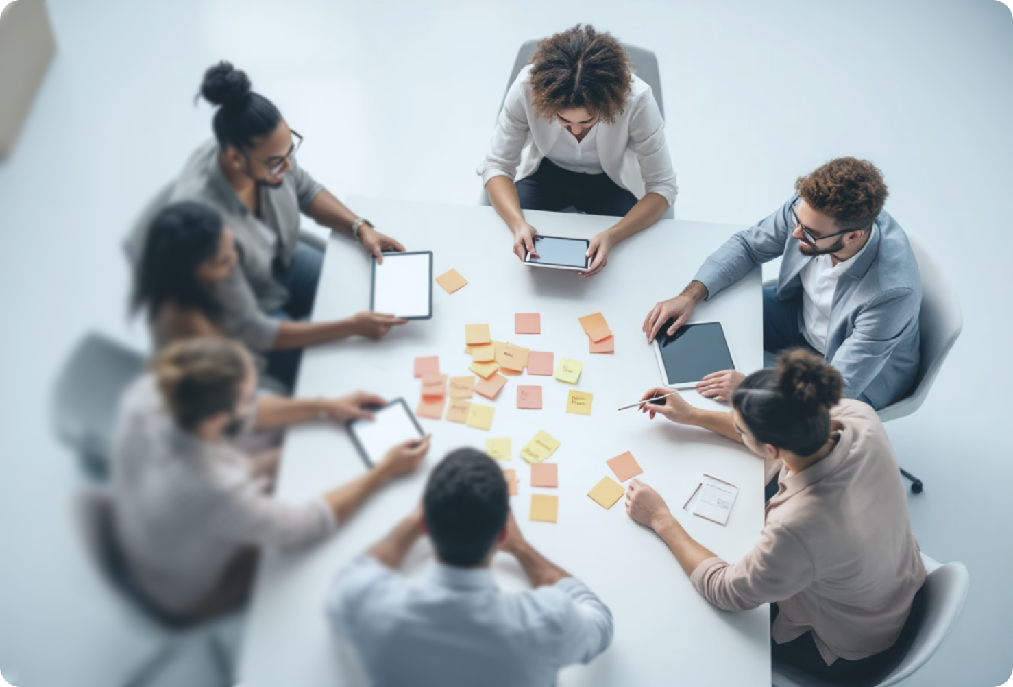 image of brainstorming session for a productivity tools business