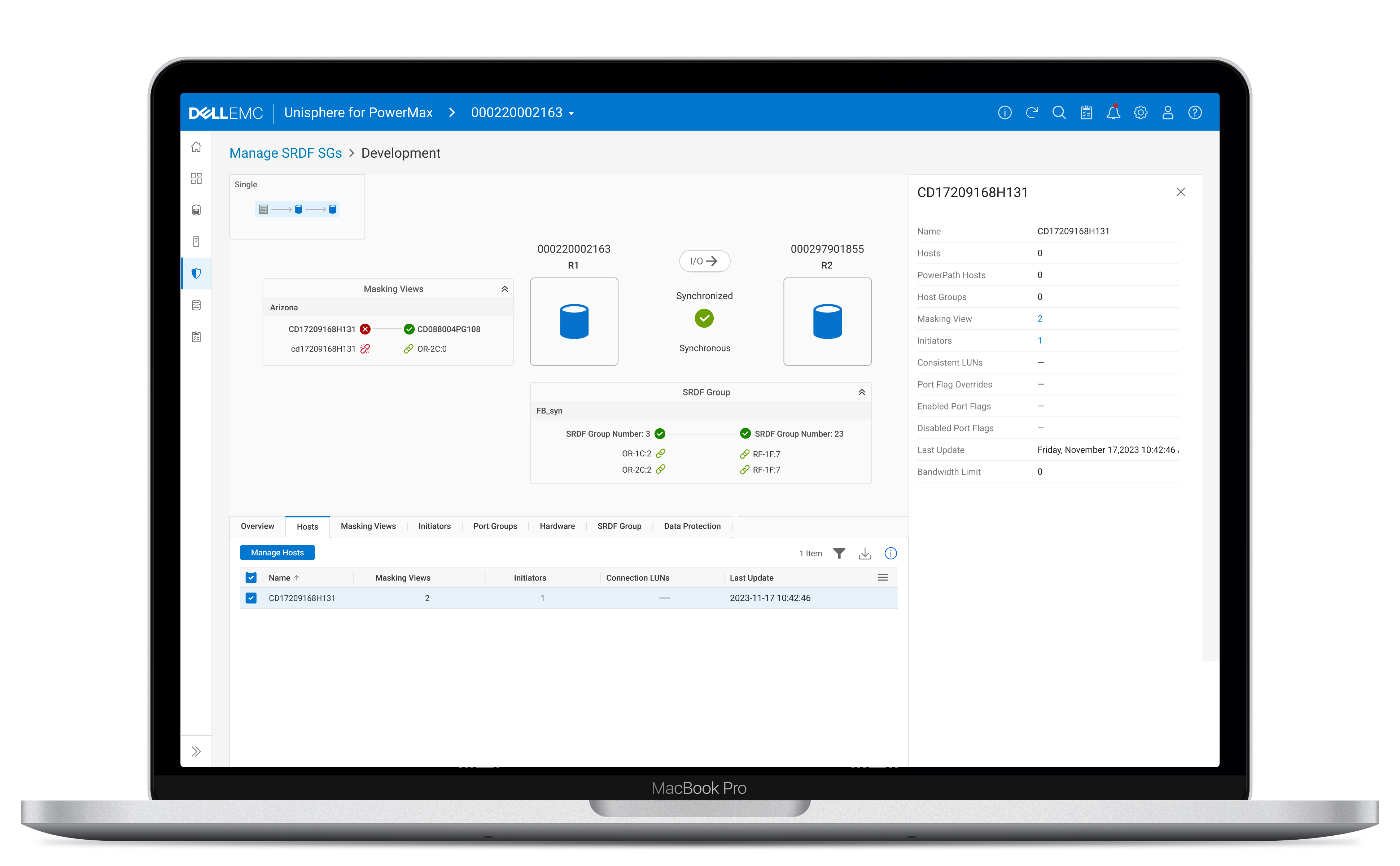 A laptop with screen showing project PowerMax – AIOps: Predictive Planning