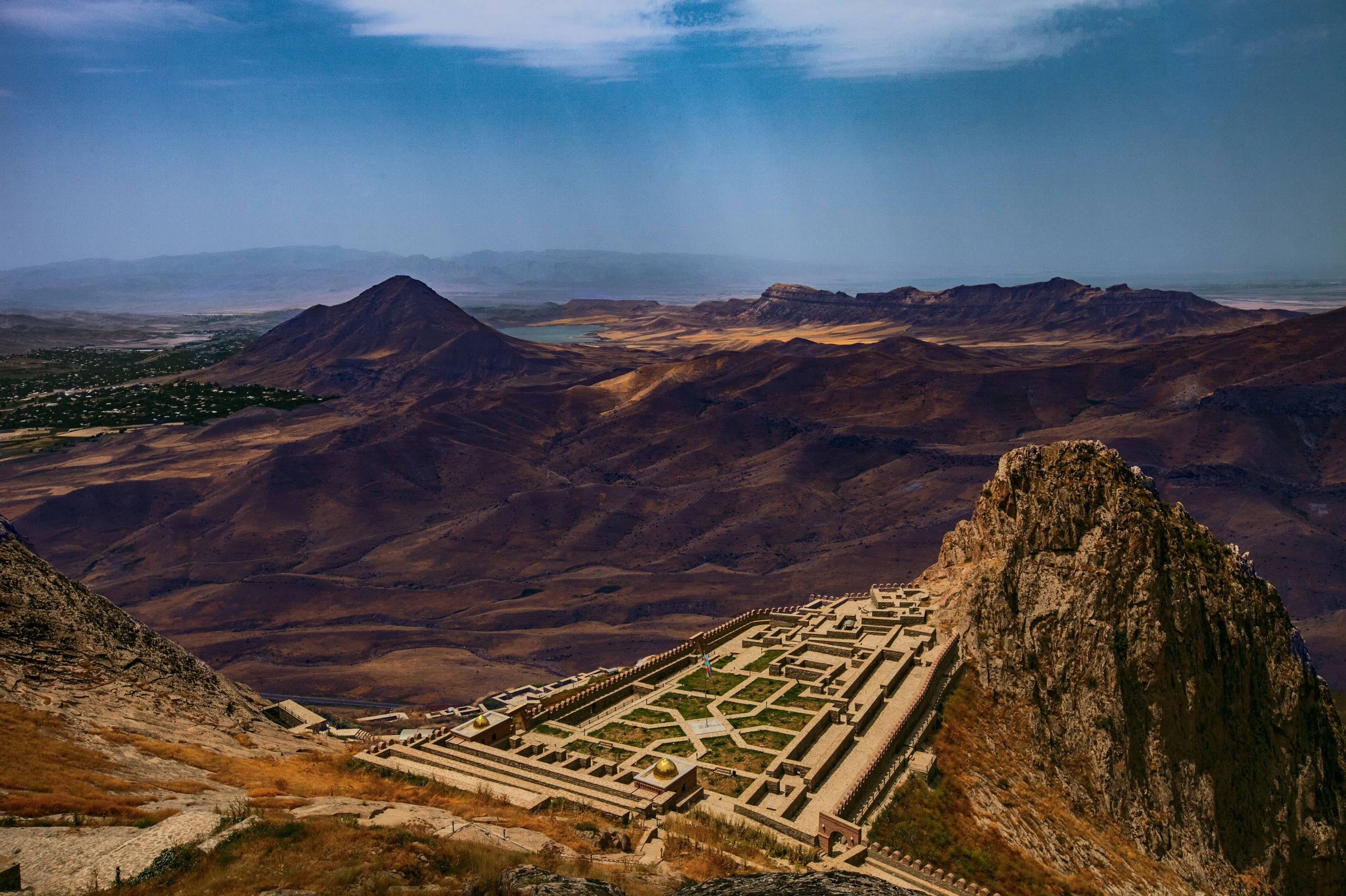 Ashabu Kahf sanctuary nestled in a dramatic cave complex in Nakhchivan, Azerbaijan.