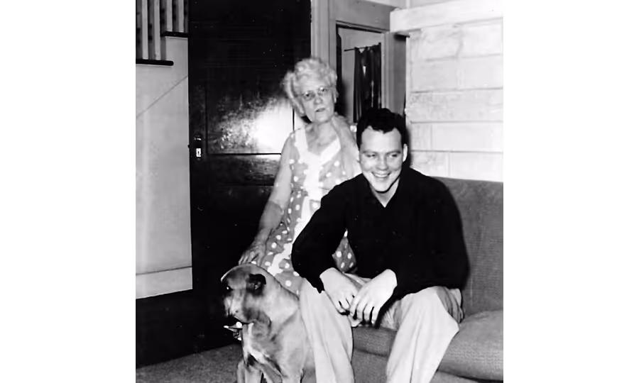 William J. O'Neil with his grandmother