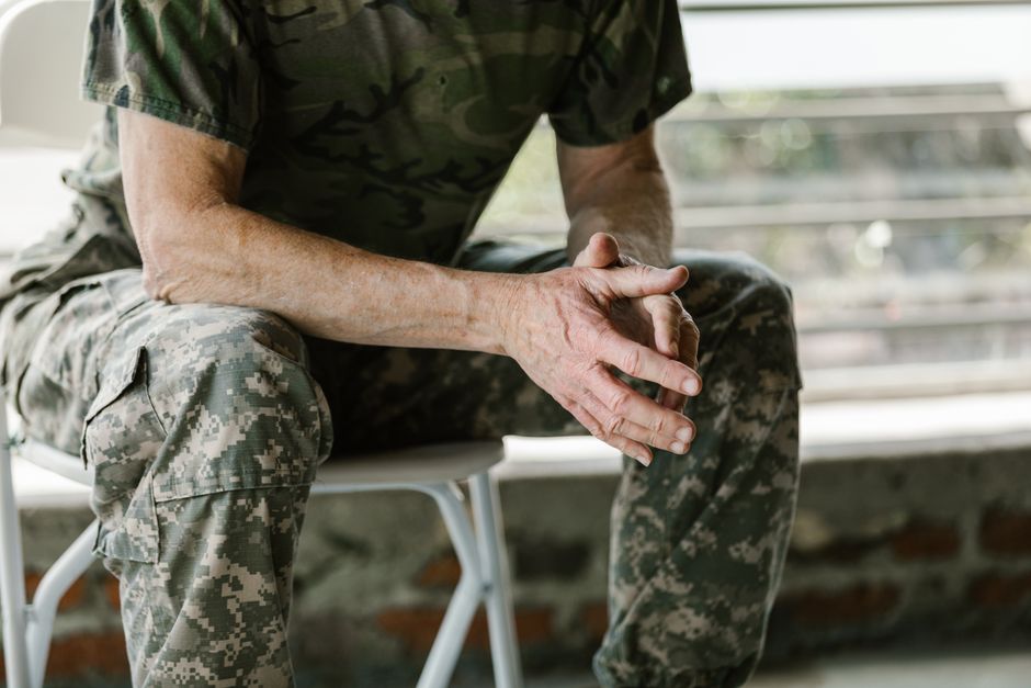 military veteran receiving a physical assessment
