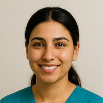 Porträt einer Mitarbeiterin.